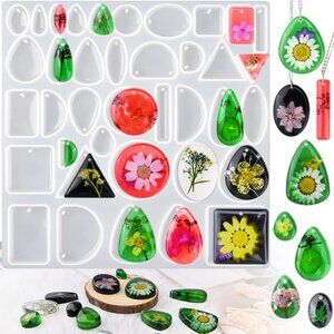 Resin Jewelry Molds for Casting - Silicone Molds for Epoxy Resin, Pendant Mold f